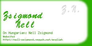 zsigmond nell business card